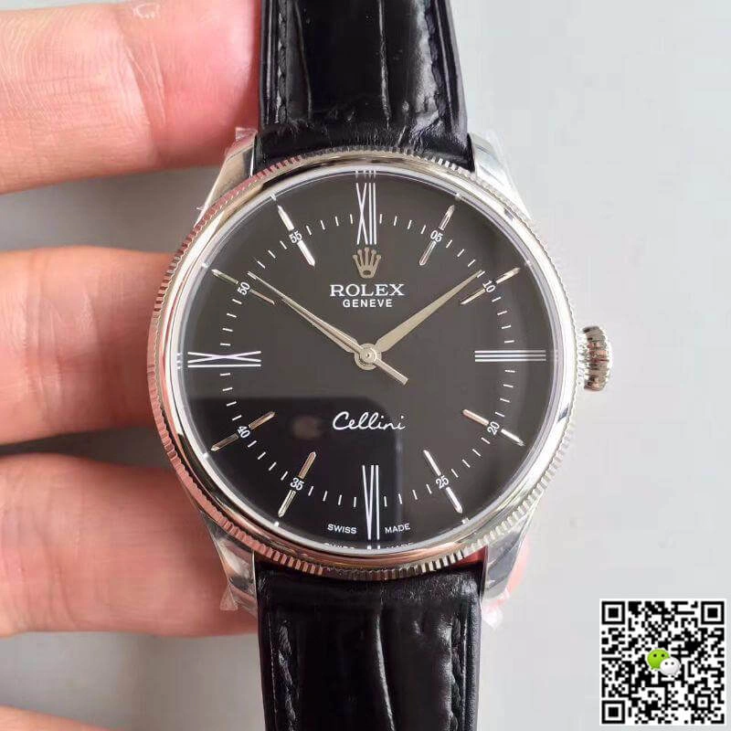 Rolex Cellini 50509 MKS Factory Black Dial 1:1 Best Edition Replica Watch Swiss ETA3132