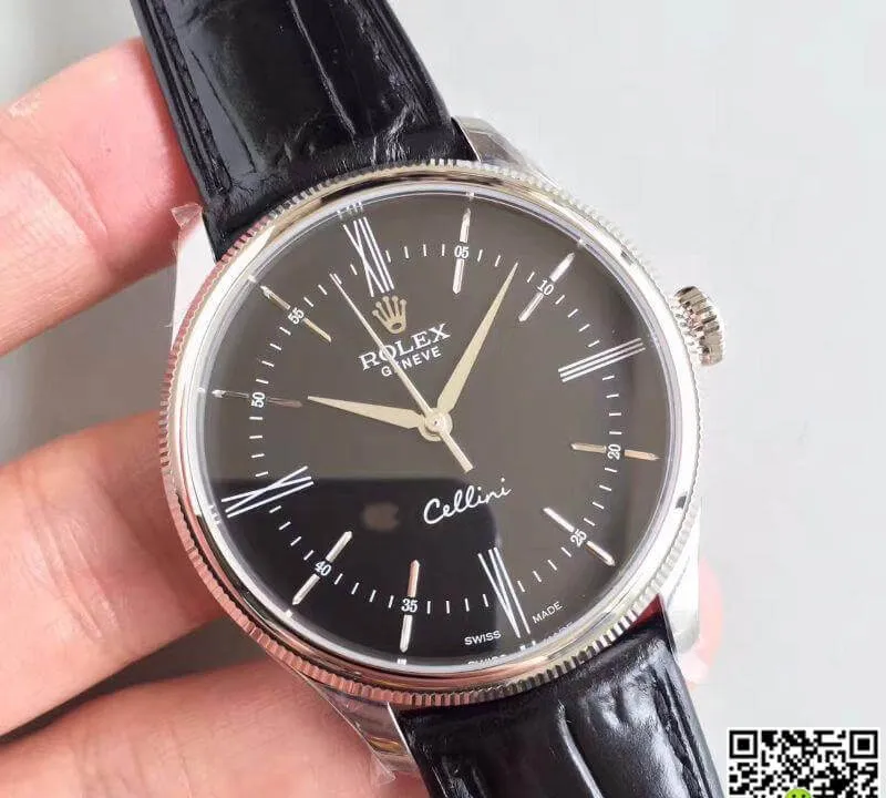 Rolex Cellini 50509 MKS Factory Black Dial 1:1 Best Edition Replica Watch Swiss ETA3132