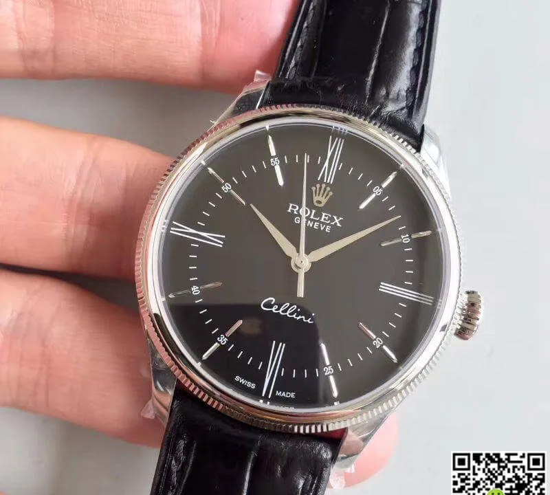 Rolex Cellini 50509 MKS Factory Black Dial 1:1 Best Edition Replica Watch Swiss ETA3132