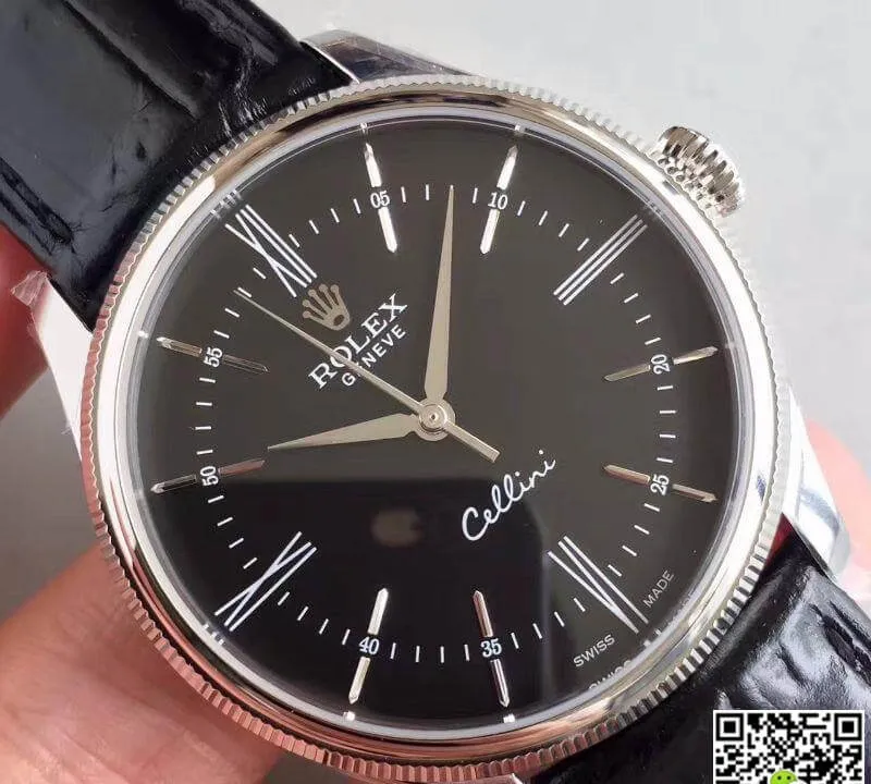 Rolex Cellini 50509 MKS Factory Black Dial 1:1 Best Edition Replica Watch Swiss ETA3132