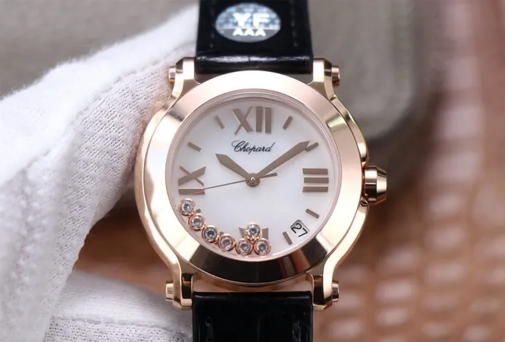 Chopard Happy Sport 278492 YF Factory 1:1 Best Edition Replica Watch Black Strap