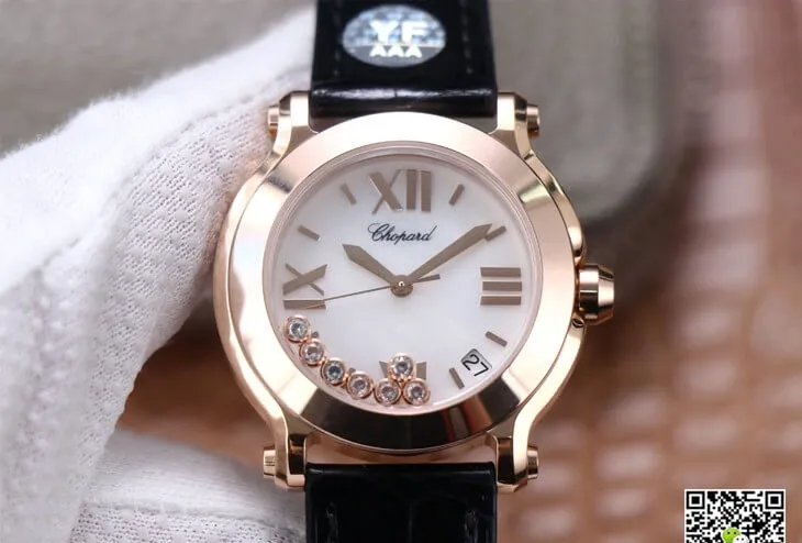 Chopard Happy Sport 278492 YF Factory 1:1 Best Edition Replica Watch Black Strap