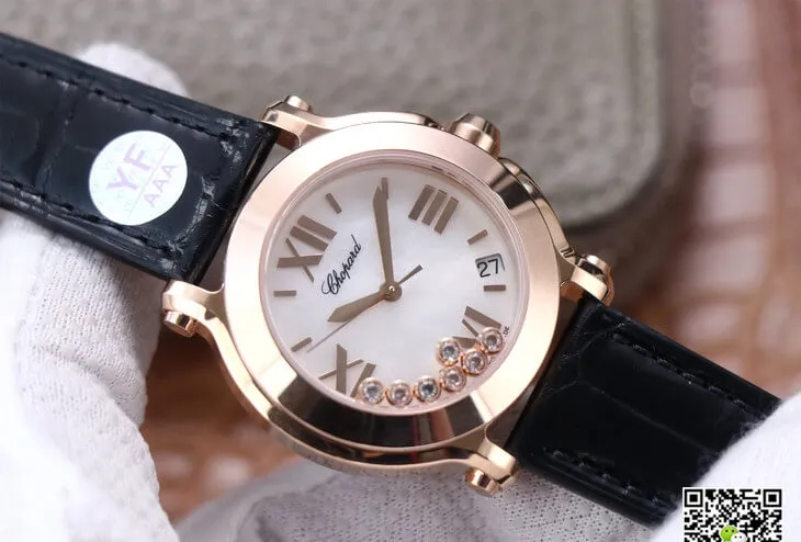 Chopard Happy Sport 278492 YF Factory 1:1 Best Edition Replica Watch Black Strap
