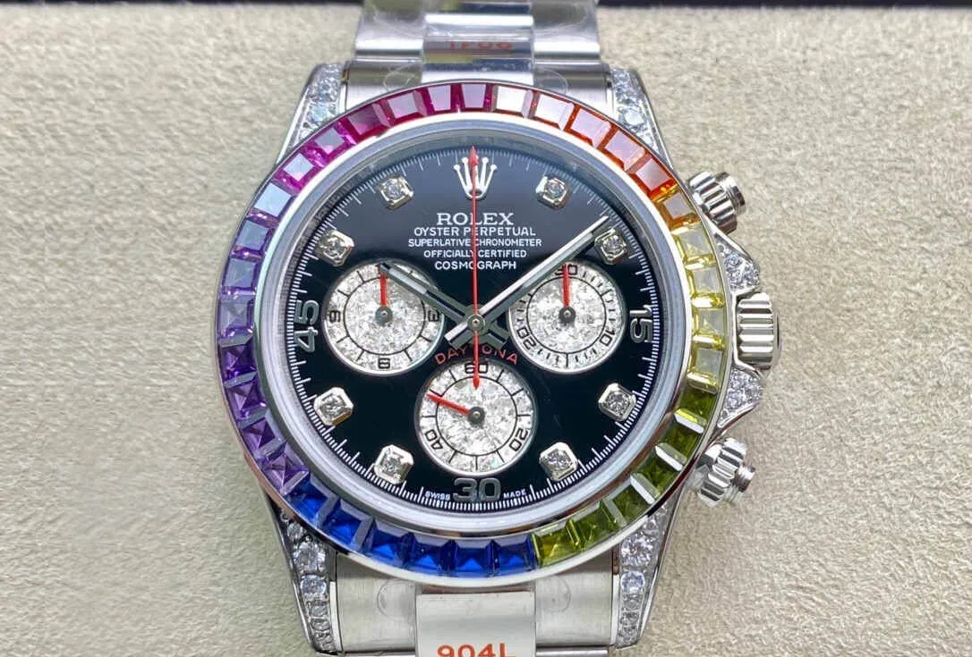 Rolex Daytona Cosmograph 116599 RBOW JH Factory 1:1 Best Edition Replica Watch Diamond-set Dial