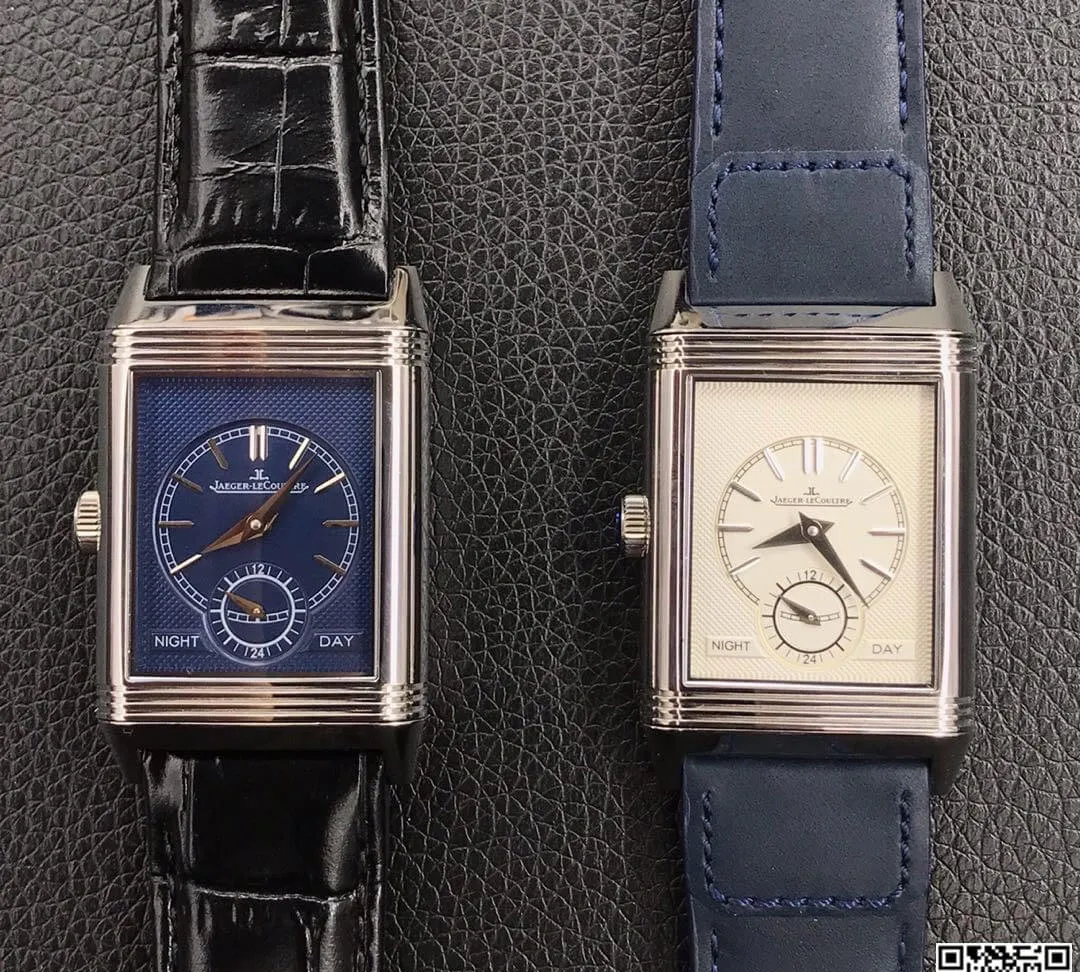 Jaeger LeCoultre Reverso Flip MG Factory 1:1 Best Edition Replica Watch Blue Leather Strap
