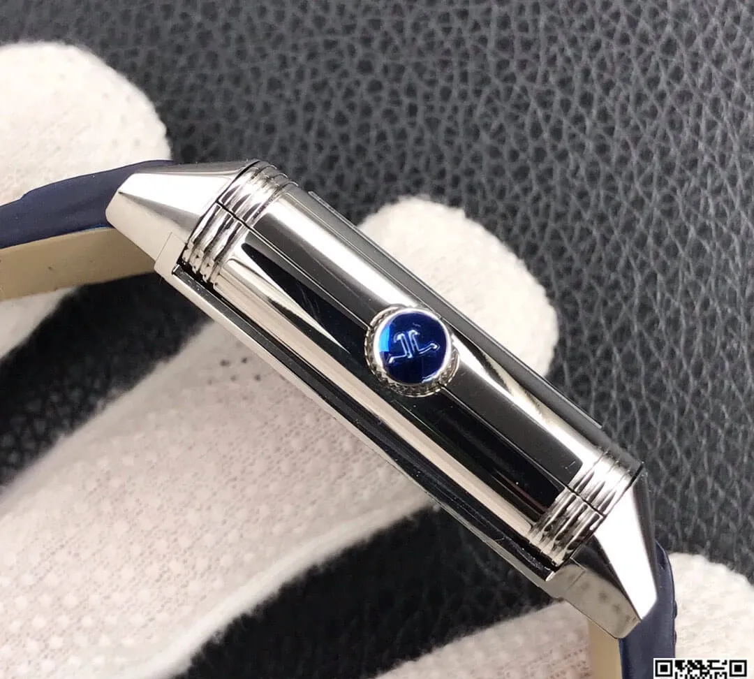 Jaeger LeCoultre Reverso Flip MG Factory 1:1 Best Edition Replica Watch Blue Leather Strap