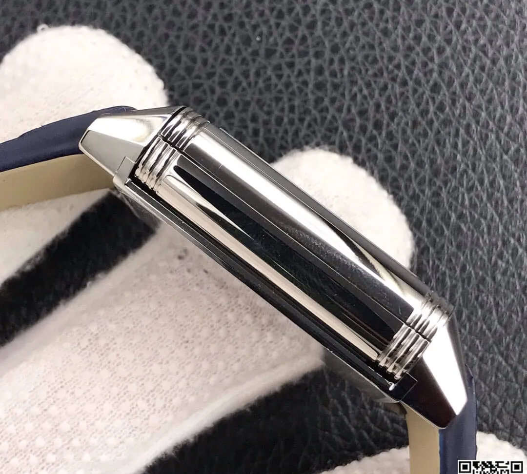 Jaeger LeCoultre Reverso Flip MG Factory 1:1 Best Edition Replica Watch Blue Leather Strap