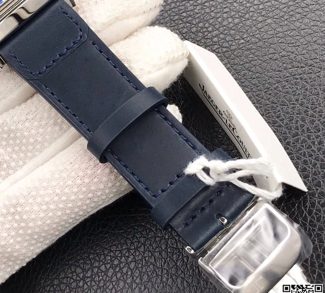 Jaeger LeCoultre Reverso Flip MG Factory 1:1 Best Edition Replica Watch Blue Leather Strap