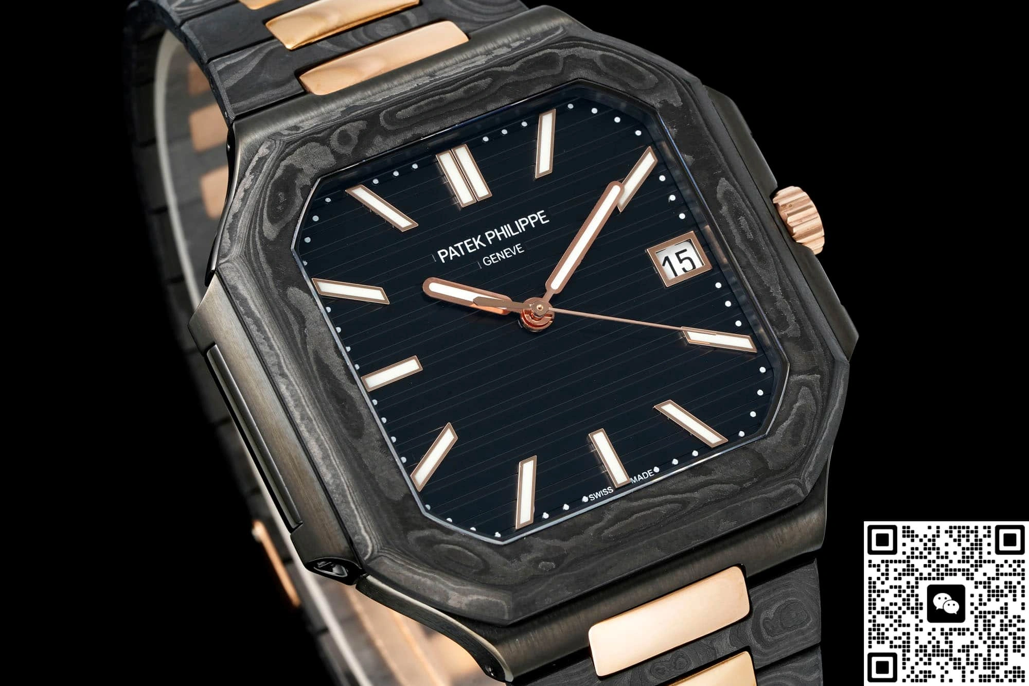 DIW Factory Patek Philippe 5821 carbon fiber 1:1 Best Edition Replica Watch