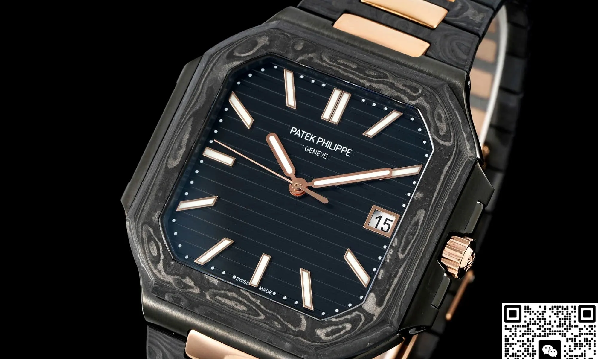 DIW Factory Patek Philippe 5821 carbon fiber 1:1 Best Edition Replica Watch
