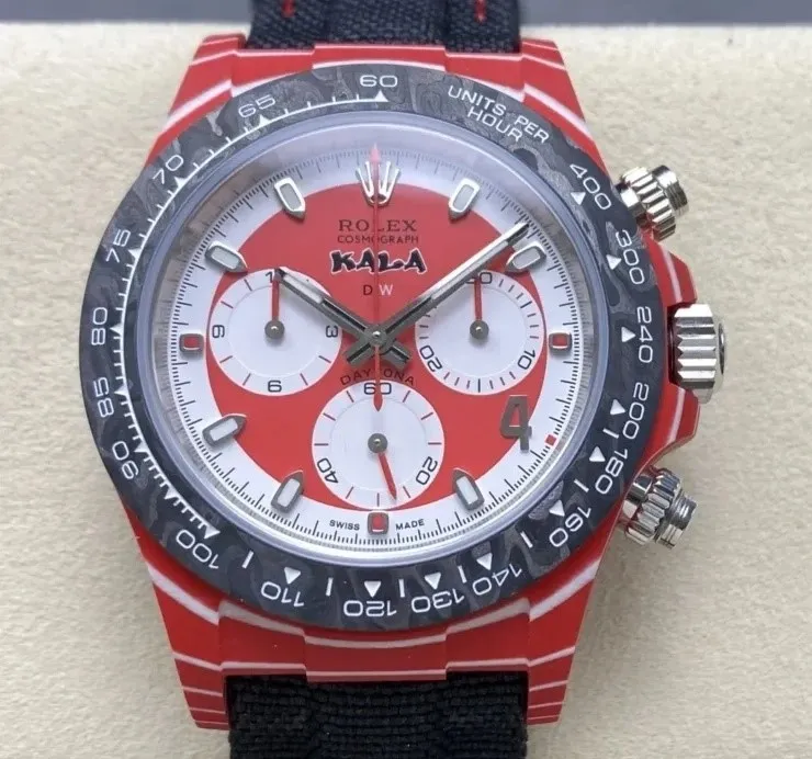 DIW Factory Rolex Cosmograph Daytona Red Quartz 1:1 Best Edition Replica Watch