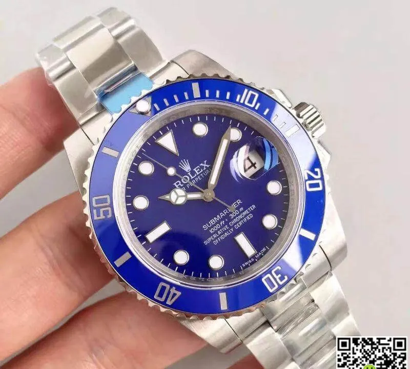 Rolex Submariner Date 116619LB Noob Factory 1:1 Best Edition Replica Watch Swiss ETA3135 Blue Dial