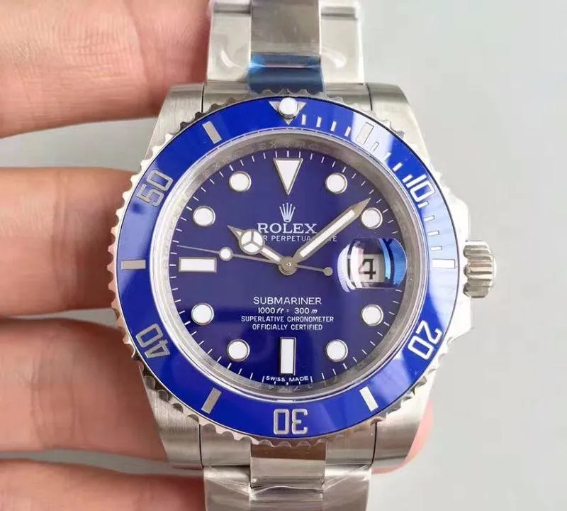 Rolex Submariner Date 116619LB Noob Factory 1:1 Best Edition Replica Watch Swiss ETA3135 Blue Dial