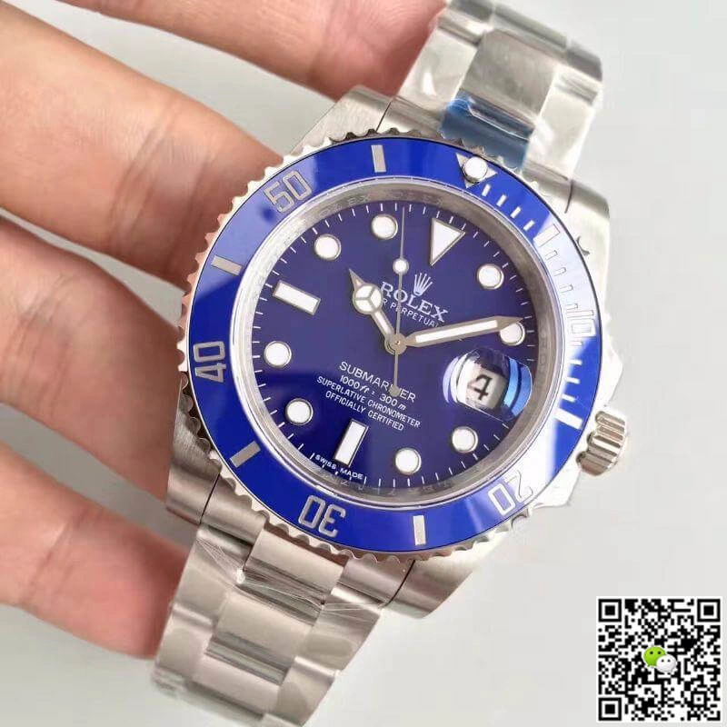 Rolex Submariner Date 116619LB Noob Factory 1:1 Best Edition Replica Watch Swiss ETA3135 Blue Dial