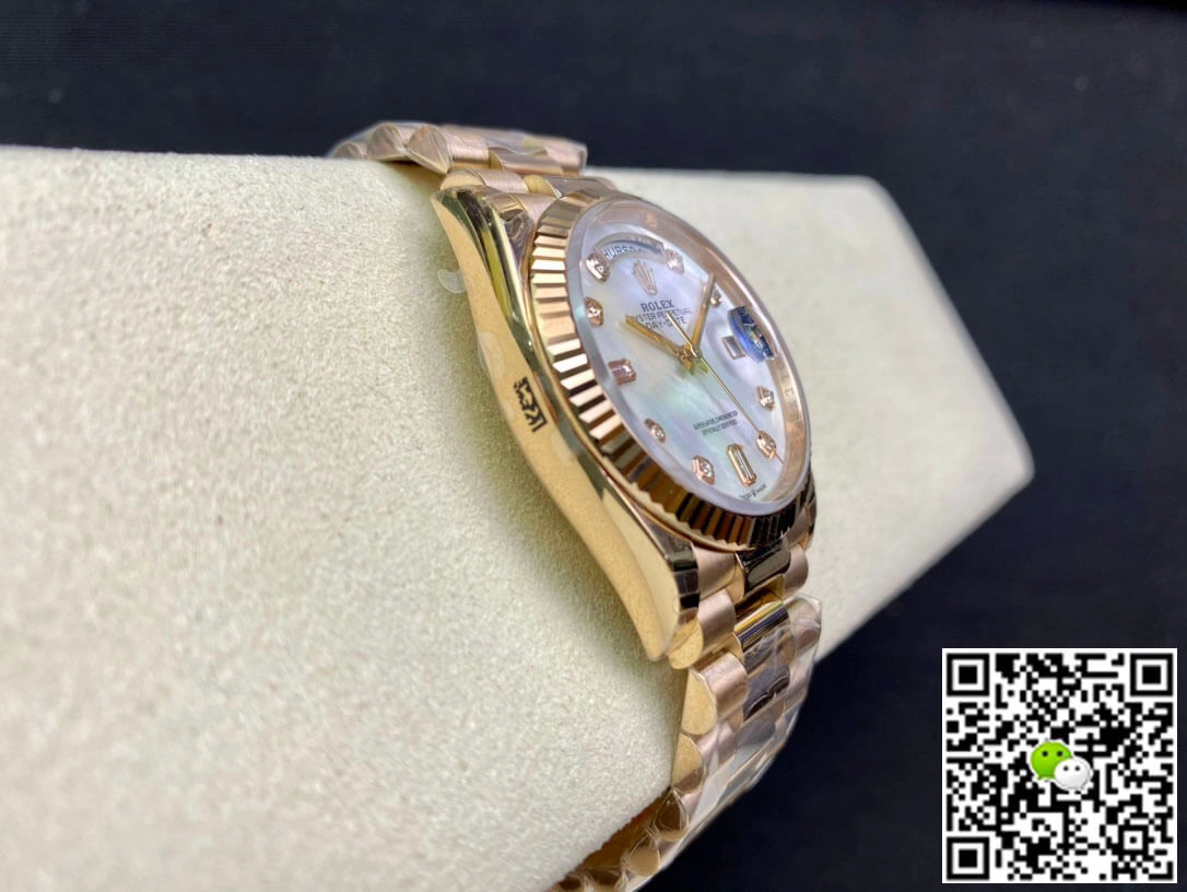 Rolex Day Date M128235-0029 EW Factory 1:1 Best Edition Replica Watch Gold-Tone Steel Strap
