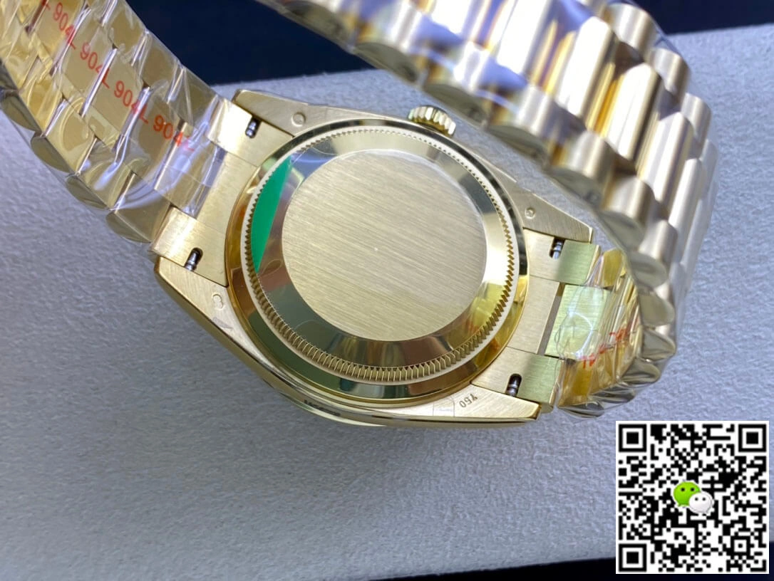 Rolex Day Date M128348RBR-0035 EW Factory 1:1 Best Edition Replica Watch Diamond Green Dial