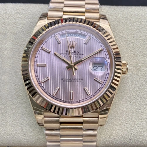 Rolex Day Date M228235-0005 EW Factory 1:1 Best Edition Replica Watch Gold-Tone Steel Strap