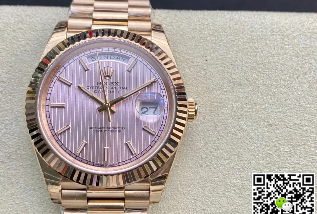 Rolex Day Date M228235-0005 EW Factory 1:1 Best Edition Replica Watch Gold-Tone Steel Strap
