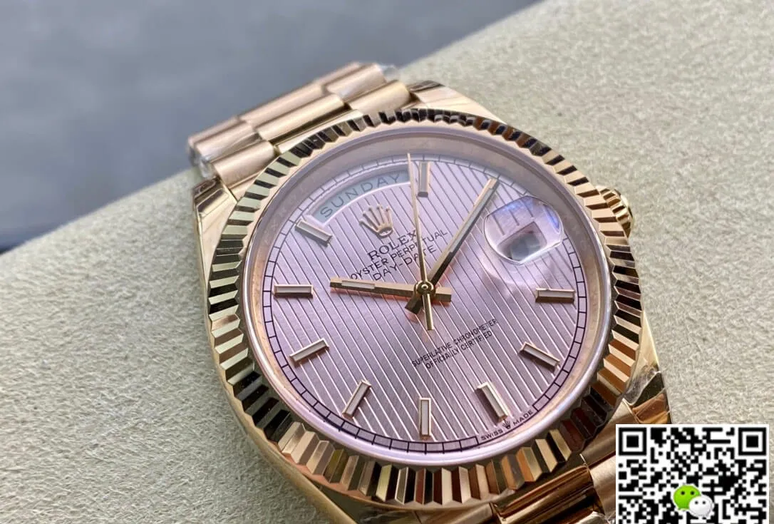Rolex Day Date M228235-0005 EW Factory 1:1 Best Edition Replica Watch Gold-Tone Steel Strap