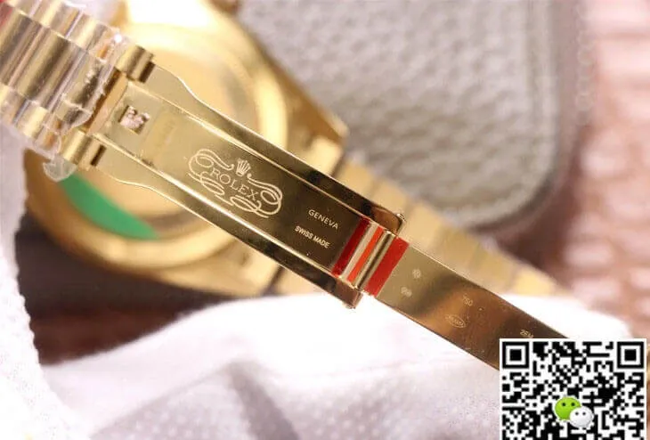 Rolex Day Date M228348RBR-0002 EW Factory 1:1 Best Edition Replica Watch Gold Diamond Bezel