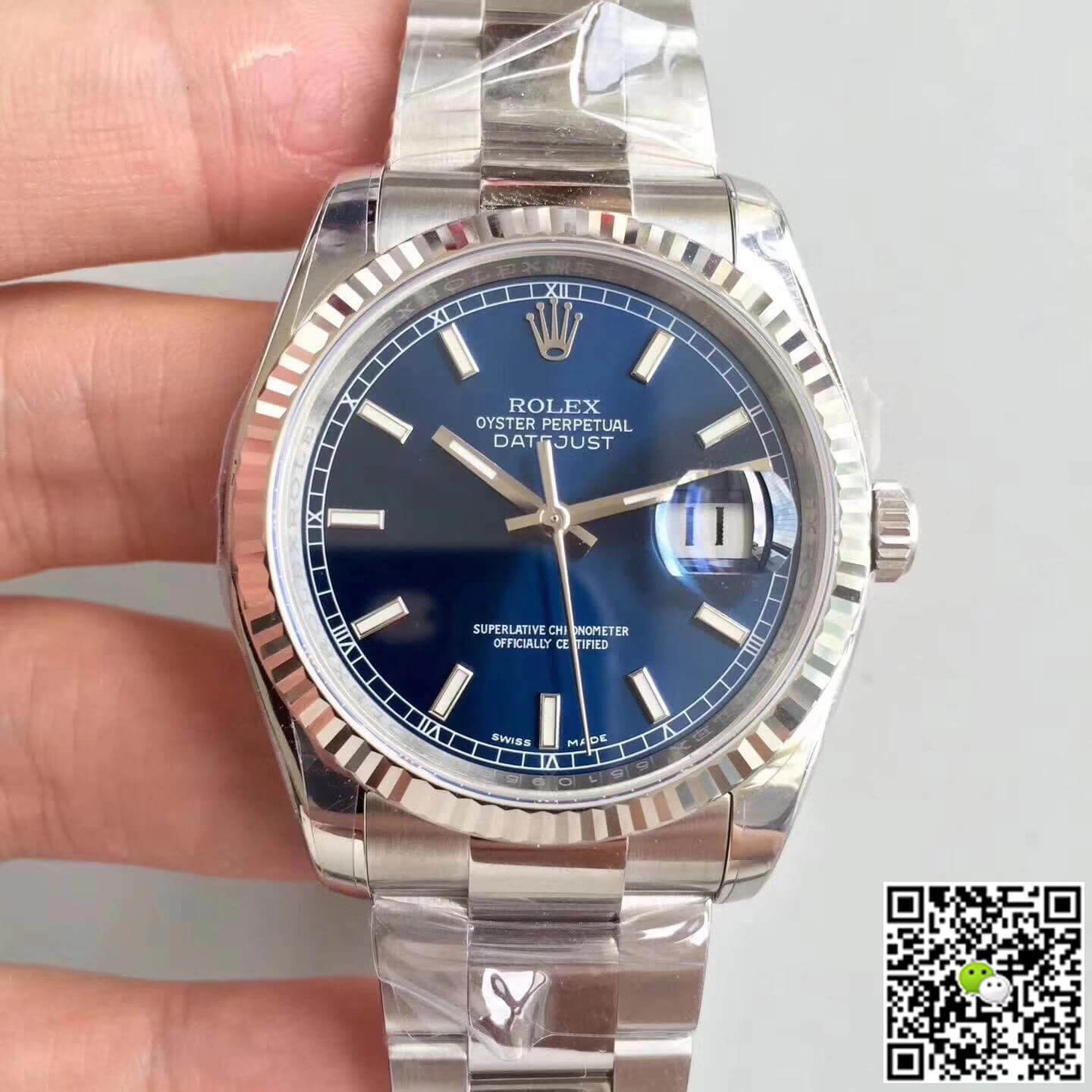 Rolex Datejust 116234 AR Factory 1:1 Best Edition Replica Watch Swiss ETA3135 Blue Dial