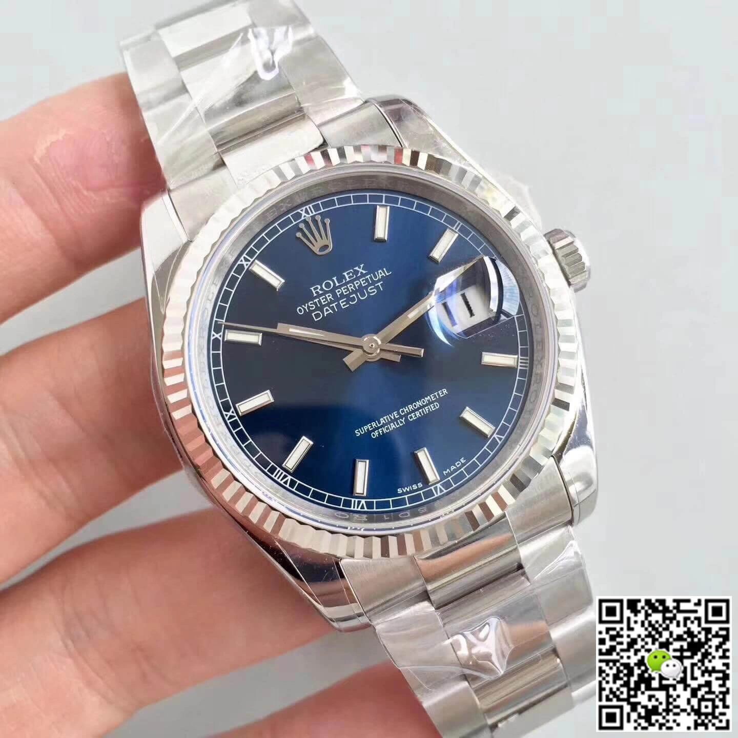 Rolex Datejust 116234 AR Factory 1:1 Best Edition Replica Watch Swiss ETA3135 Blue Dial