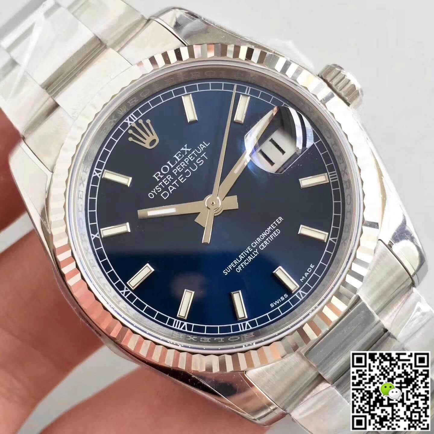Rolex Datejust 116234 AR Factory 1:1 Best Edition Replica Watch Swiss ETA3135 Blue Dial