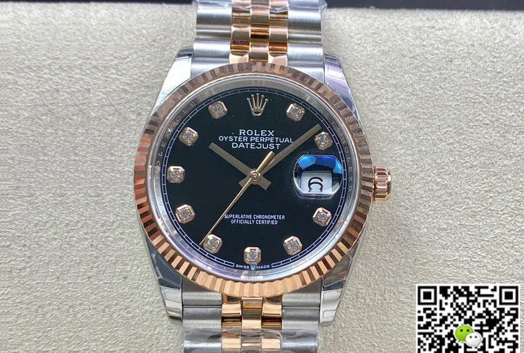 Rolex Datejust M126231-0019 EW Factory 1:1 Best Edition Replica Watch Diamond-Set Bezel