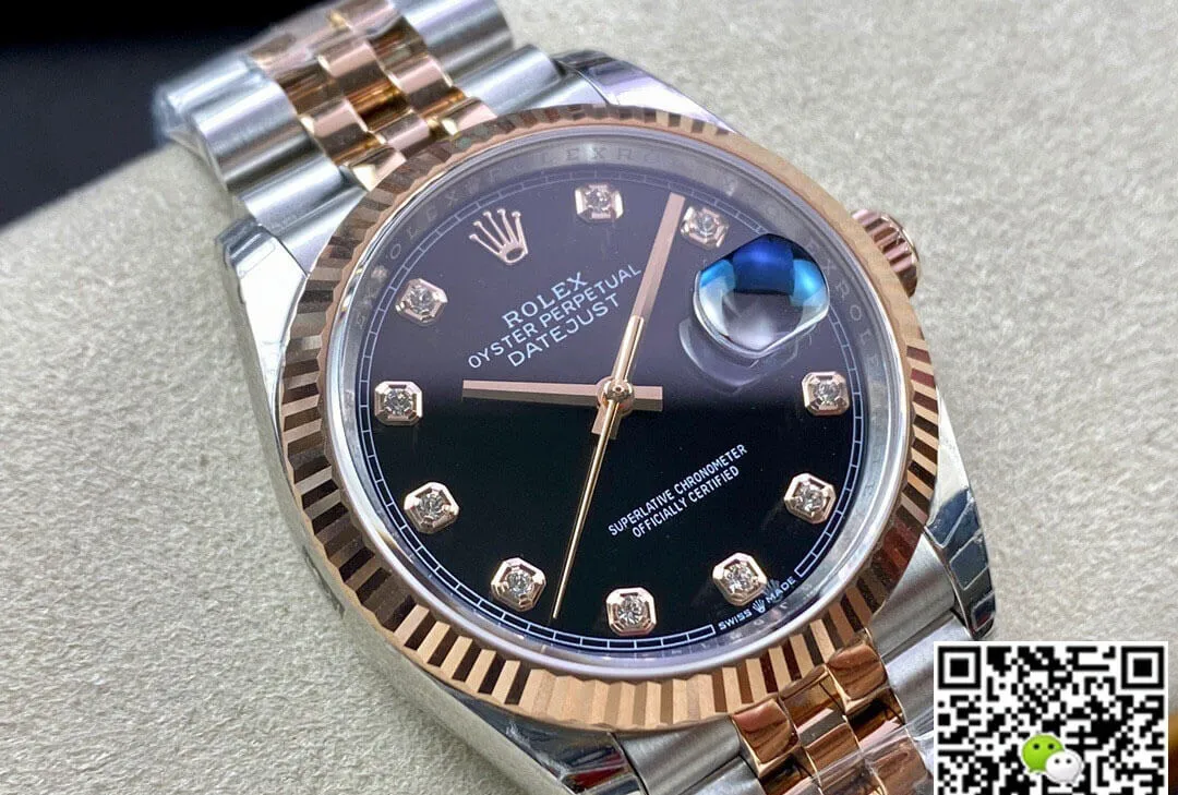 Rolex Datejust M126231-0019 EW Factory 1:1 Best Edition Replica Watch Diamond-Set Bezel