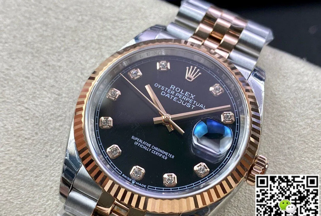 Rolex Datejust M126231-0019 EW Factory 1:1 Best Edition Replica Watch Diamond-Set Bezel