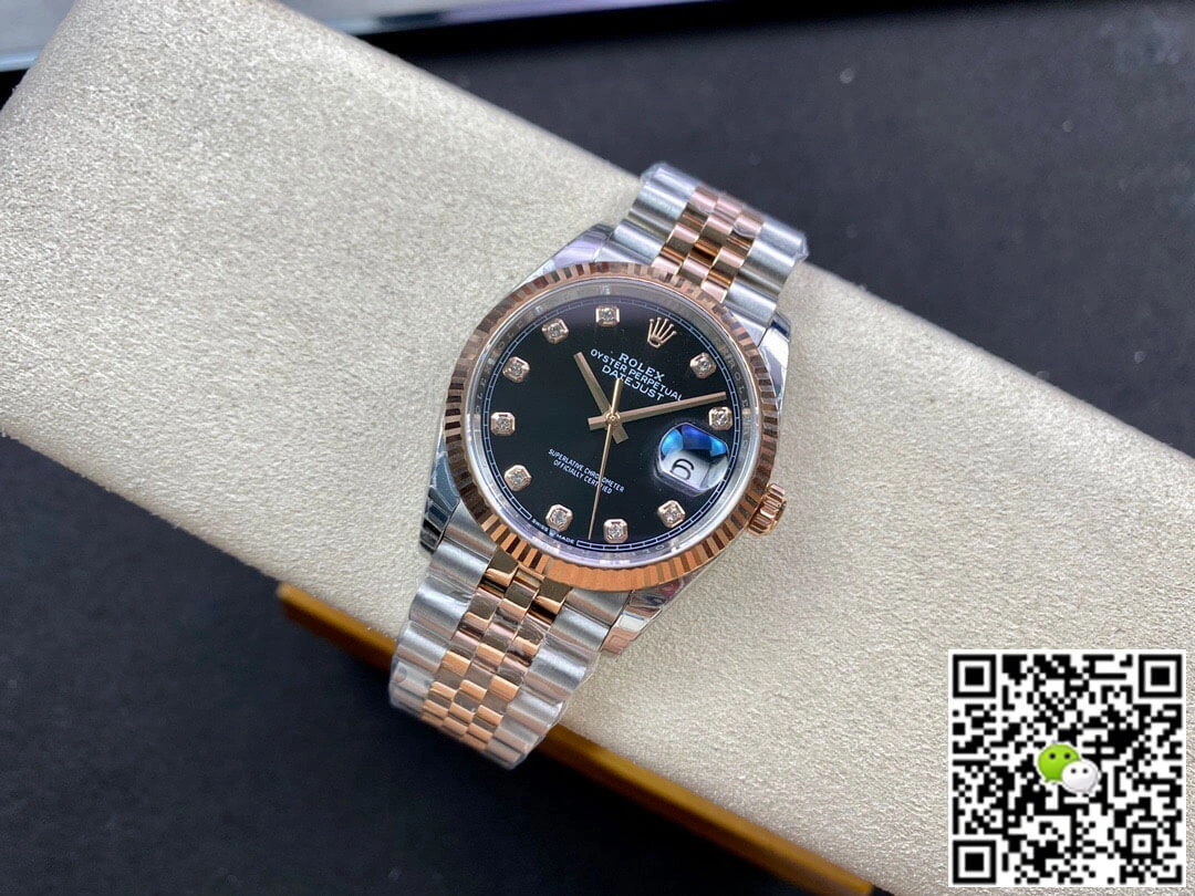 Rolex Datejust M126231-0019 EW Factory 1:1 Best Edition Replica Watch Diamond-Set Bezel