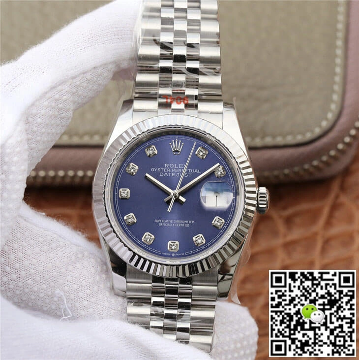 Rolex Datejust M126234-0037 GM Factory 1:1 Best Edition Replica Watch Blue Diamond Dial