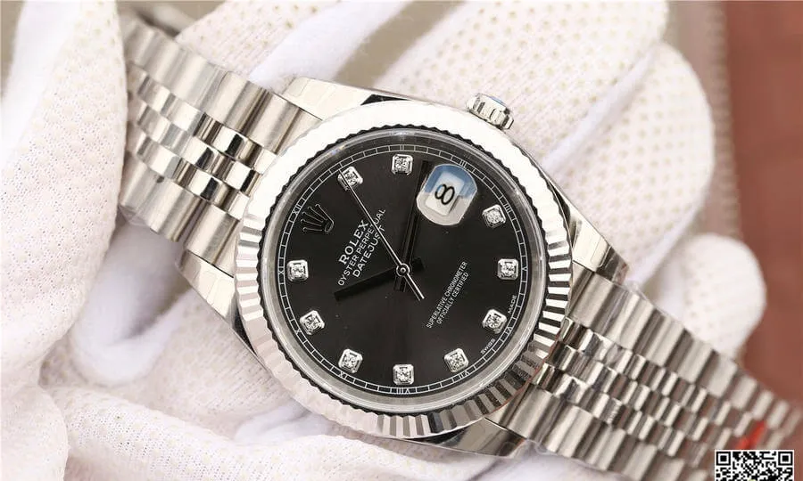 Rolex Datejust M126334-0006 EW Factory 1:1 Best Edition Replica Watch Diamond Gray Dial