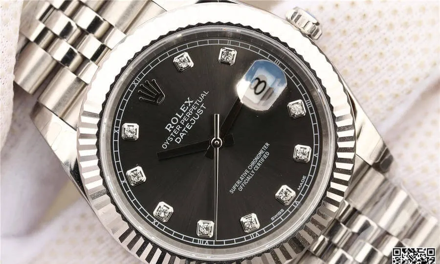 Rolex Datejust M126334-0006 EW Factory 1:1 Best Edition Replica Watch Diamond Gray Dial