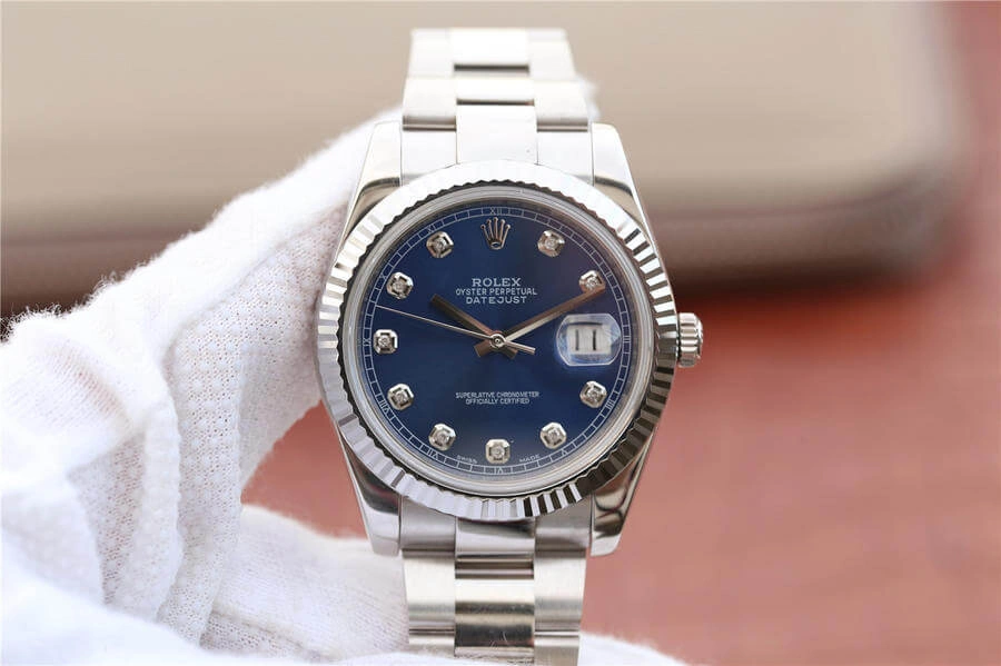 Rolex Datejust M126334-0015 EW Factory 1:1 Best Edition Replica Watch Diamond Blue Dial
