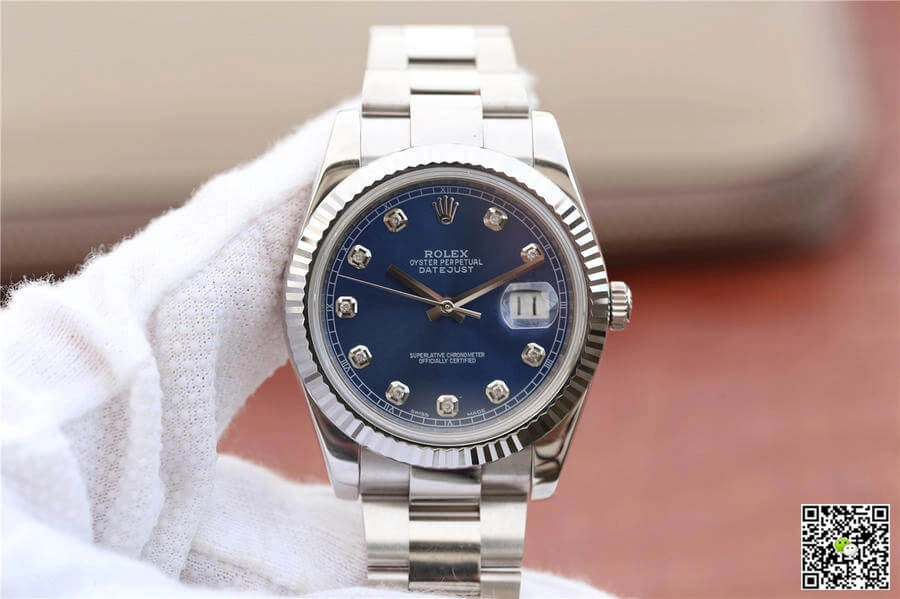 Rolex Datejust M126334-0015 EW Factory 1:1 Best Edition Replica Watch Diamond Blue Dial