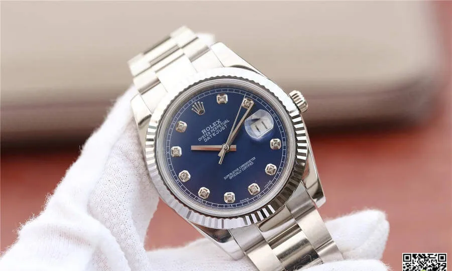 Rolex Datejust M126334-0015 EW Factory 1:1 Best Edition Replica Watch Diamond Blue Dial