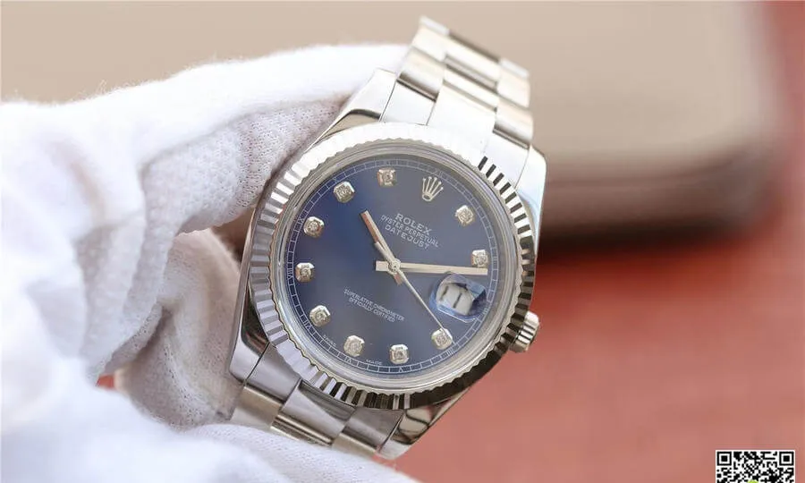 Rolex Datejust M126334-0015 EW Factory 1:1 Best Edition Replica Watch Diamond Blue Dial