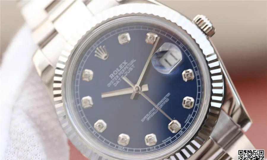 Rolex Datejust M126334-0015 EW Factory 1:1 Best Edition Replica Watch Diamond Blue Dial