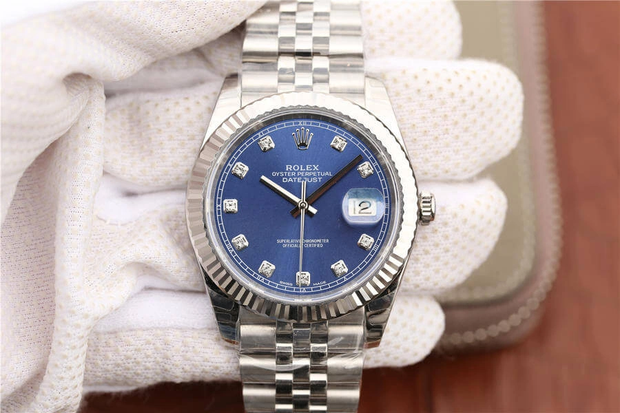 Rolex Datejust M126334-0016 EW Factory 1:1 Best Edition Replica Watch Blue Diamond Dial
