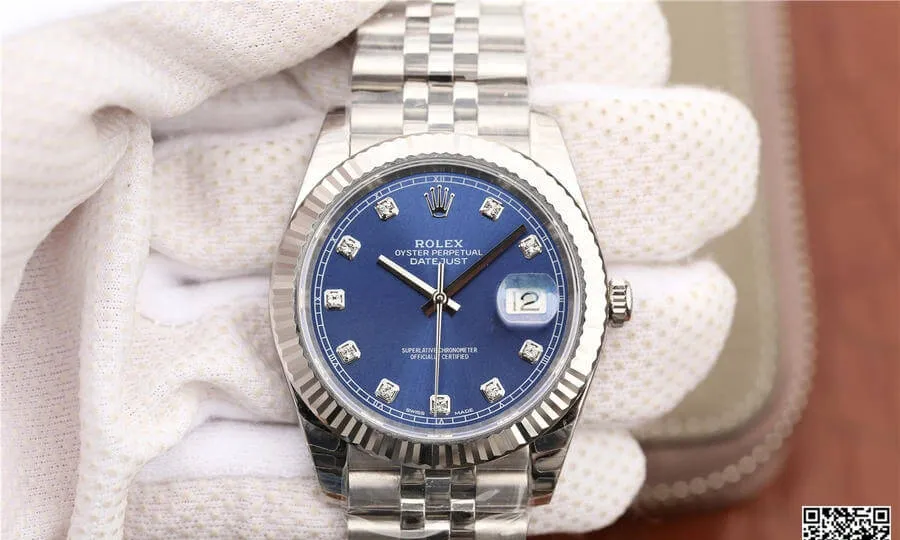 Rolex Datejust M126334-0016 EW Factory 1:1 Best Edition Replica Watch Blue Diamond Dial