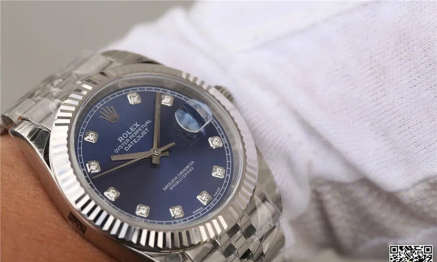 Rolex Datejust M126334-0016 EW Factory 1:1 Best Edition Replica Watch Blue Diamond Dial