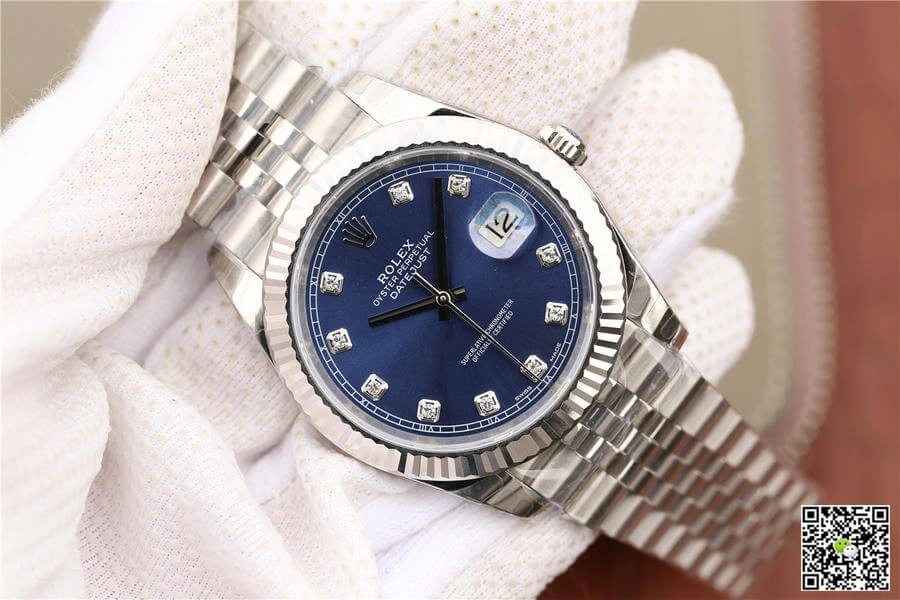 Rolex Datejust M126334-0016 EW Factory 1:1 Best Edition Replica Watch Blue Diamond Dial
