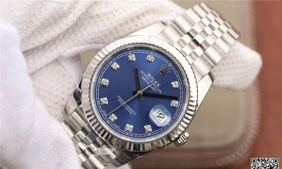 Rolex Datejust M126334-0016 EW Factory 1:1 Best Edition Replica Watch Blue Diamond Dial