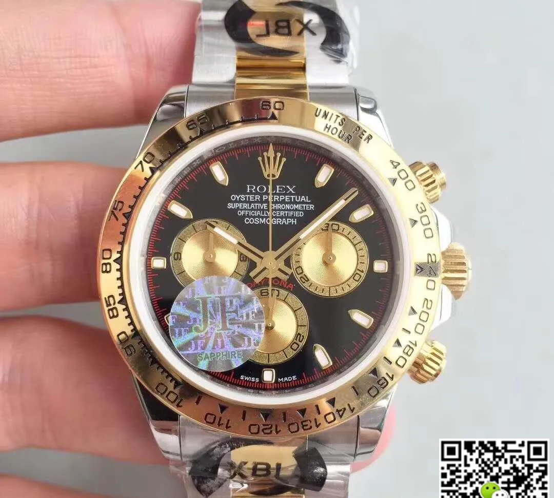 Rolex Daytona 116508 JF Factory Black Dial 1:1 Best Edition Replica Watch Swiss ETA4130