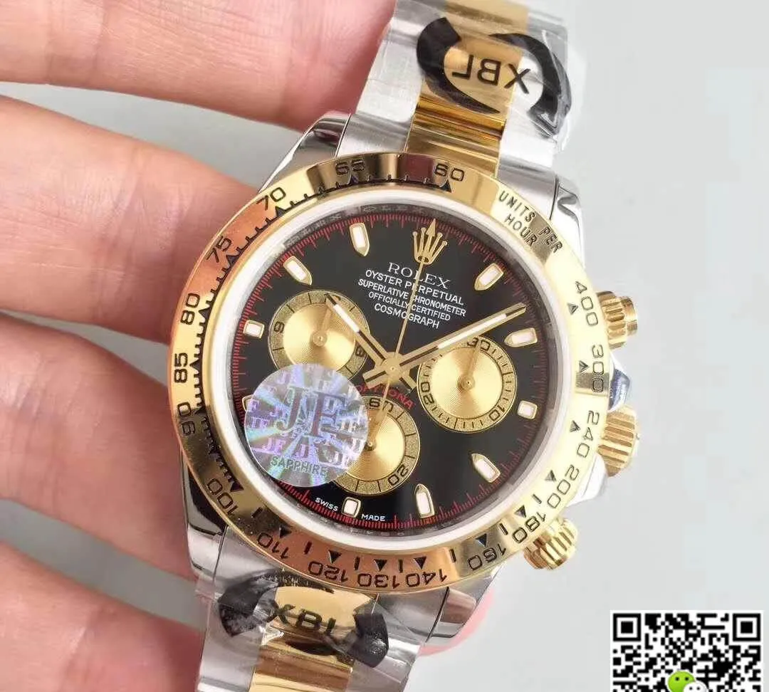 Rolex Daytona 116508 JF Factory Black Dial 1:1 Best Edition Replica Watch Swiss ETA4130