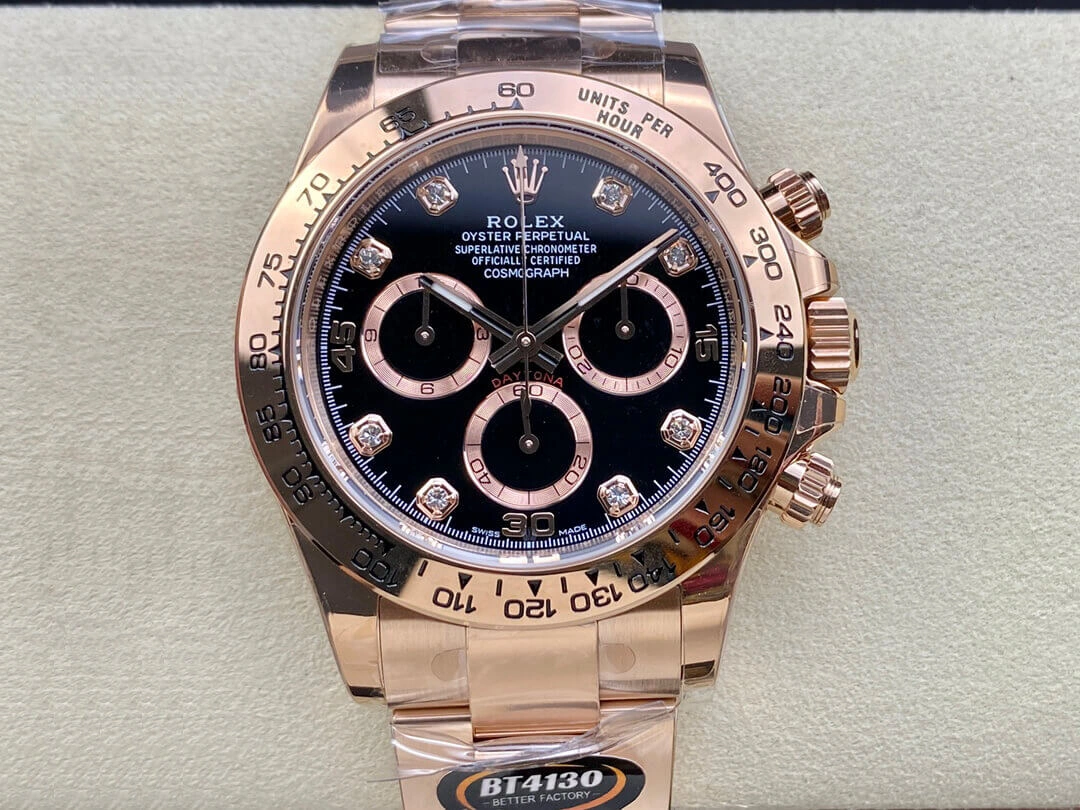 Rolex Daytona M116505-0015 BT Factory 1:1 Best Edition Replica Watch Black Diamond Dial