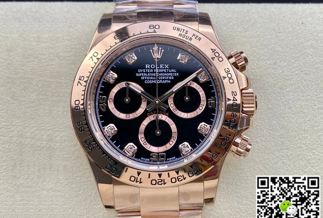Rolex Daytona M116505-0015 BT Factory 1:1 Best Edition Replica Watch Black Diamond Dial