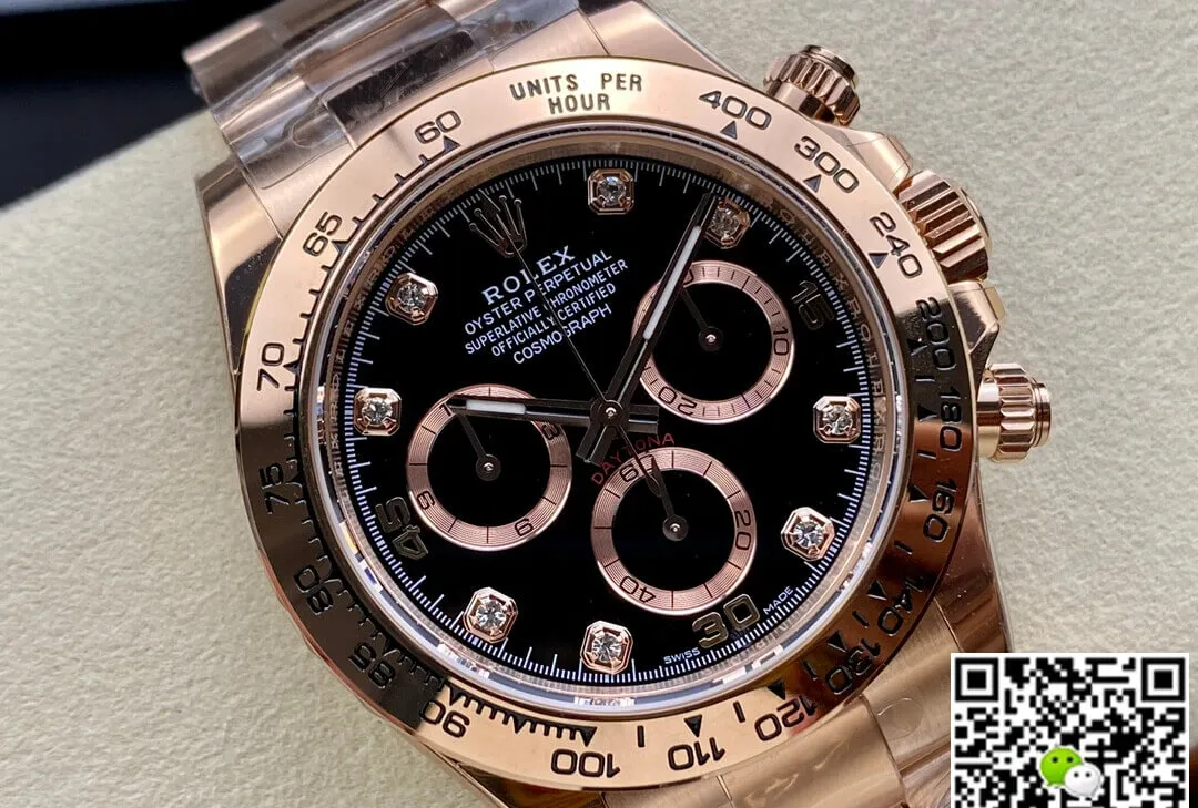 Rolex Daytona M116505-0015 BT Factory 1:1 Best Edition Replica Watch Black Diamond Dial