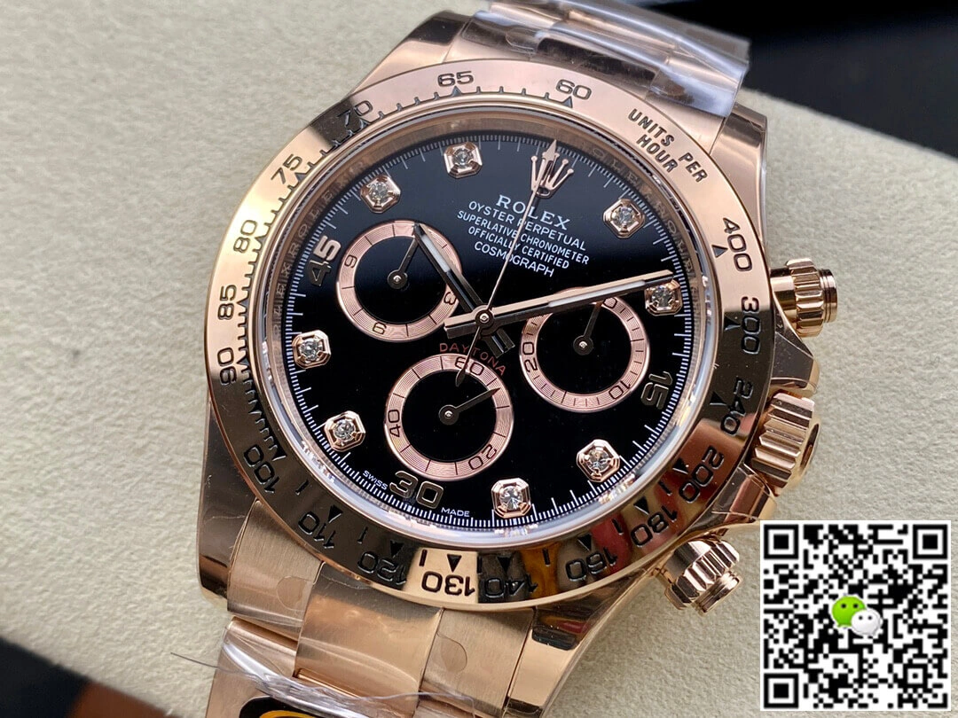 Rolex Daytona M116505-0015 BT Factory 1:1 Best Edition Replica Watch Black Diamond Dial